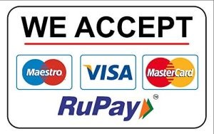 We accept all major credit and debit card